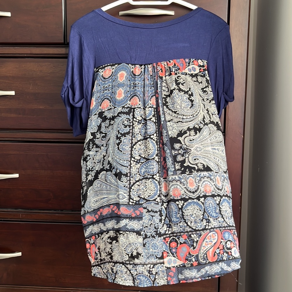Honey Punch Seaside Mix Material Knit Top - Picture 7 of 11